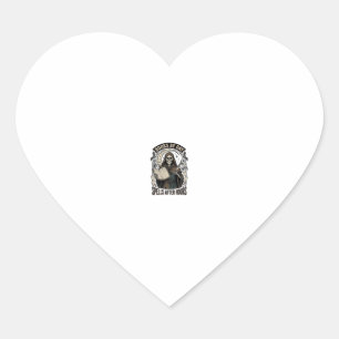 Halloween Accountant Witch Vintage Reaper Design_1 Heart Sticker