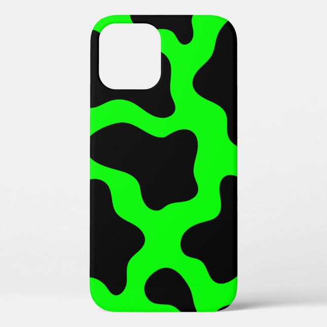 halloween acid green cow print Case-Mate iPhone case (Back)