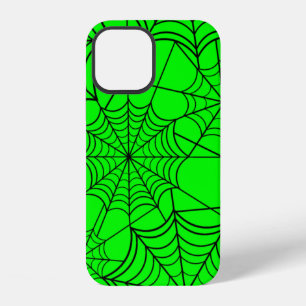 halloween acid green spider web iPhone 12 case