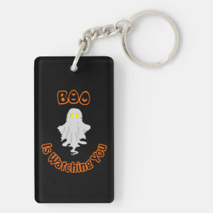 Halloween Acrylic Keychain   Boo Is Watching You