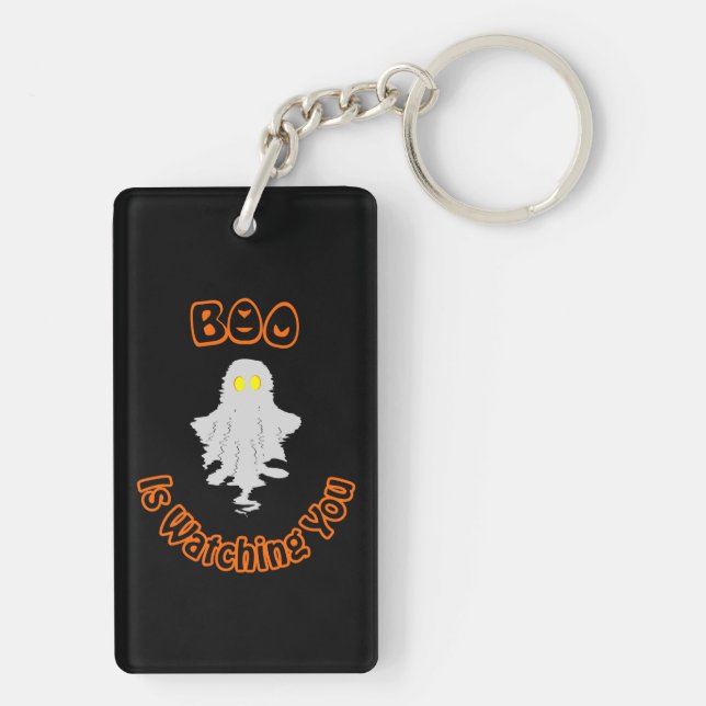 Halloween Acrylic Keychain | Boo Is Watching You (Back)