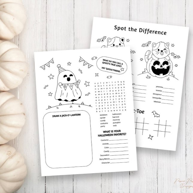 Halloween Activity Worksheet for Kids Flyer (Creator Uploaded)