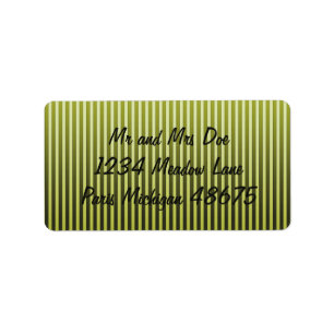 Halloween Address Labels/Green Stripes Label