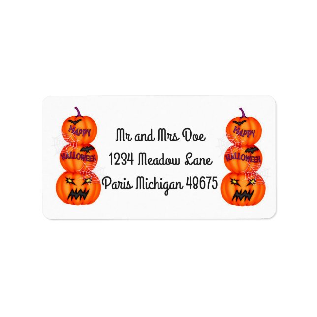 Halloween Address Labels/Jack-o-Lanterns Label (Front)