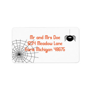Halloween Address Labels/Spider and Web Label
