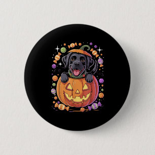 Halloween Adorable Labrador Pumpkin Candy Pet Love 6 Cm Round Badge