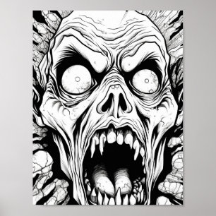 Halloween Adult Colouring Poster