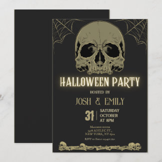 Halloween Adult Party Scull Invitation