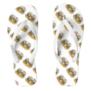 Halloween Adult, Wide Strap Flip Flops/Skulls Thongs