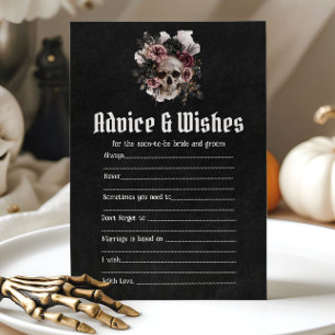 Halloween Advice and Wishes Bridal Shower Game Invitation