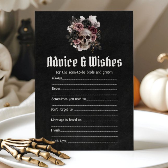 Halloween Advice and Wishes Bridal Shower Game Invitation (Halloween Advice and Wishes Bridal Shower Game)