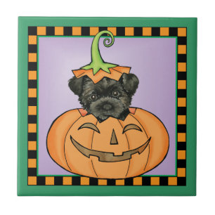 Halloween Affenpinscher Ceramic Tile