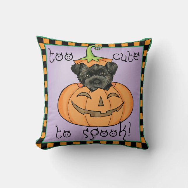 Halloween Affenpinscher Cushion (Front)