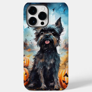 Halloween Affenpinscher With Pumpkins Scary Case-Mate iPhone 14 Pro Max Case