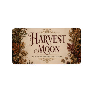 Halloween After Dark , Moody Candlelight Party Label