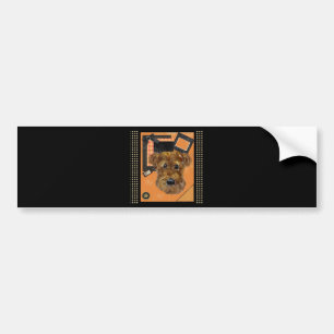 HALLOWEEN AIREDALE BUMPER STICKER