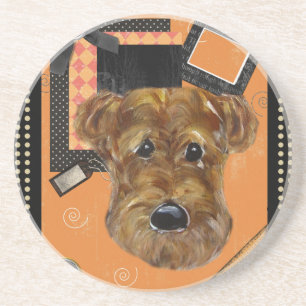 HALLOWEEN AIREDALE COASTER