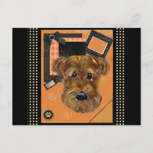 HALLOWEEN AIREDALE POSTCARD