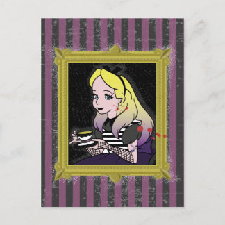 Halloween Alice in the wonderland teatime postcard