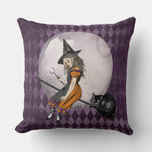 Halloween Alice in Wonderland Cheshire Cat Moon Cushion