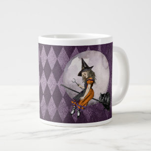 Halloween Alice in Wonderland Cheshire Cat Moon Large Coffee Mug