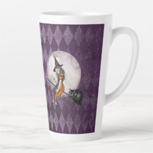 Halloween Alice in Wonderland Cheshire Cat Moon Latte Mug
