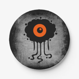 Halloween Alien Cyclops  Paper Plate