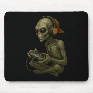 Halloween Alien Gamer Video Gaming Boys Men Kids T Mouse Pad