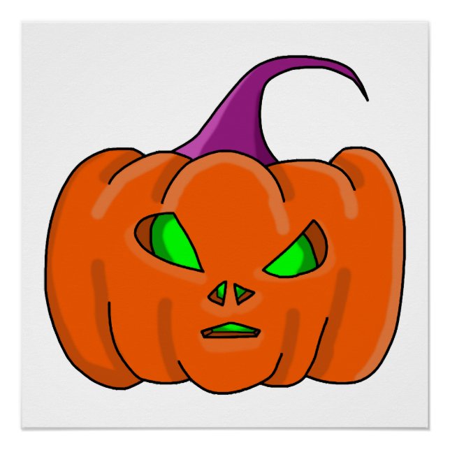 Halloween Alien Pumpkin Poster (Front)