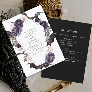 Halloween All in One Gothic Wedding  Invitation