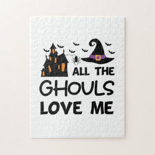 Halloween All The Ghouls Love Me Birthday Jigsaw Puzzle