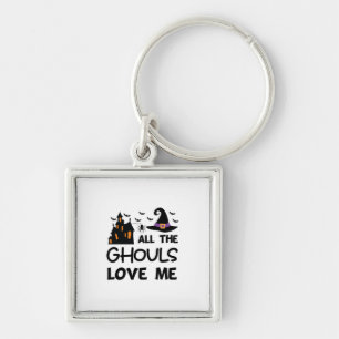 Halloween All The Ghouls Love Me Birthday Key Ring