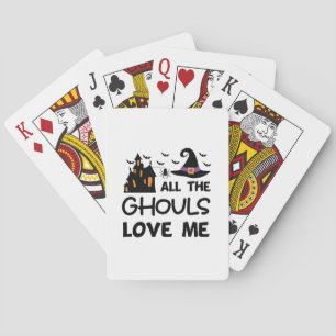 Halloween All The Ghouls Love Me Birthday Playing Cards
