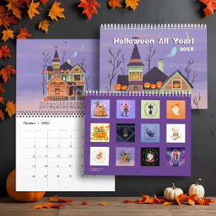 Halloween All Year Illustrated Wall Calendar 