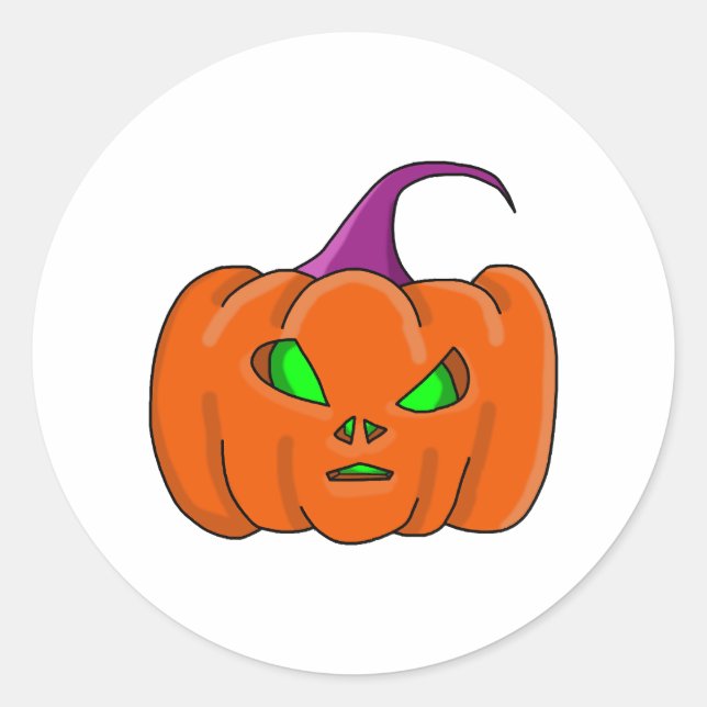 Halloween Alpaca Classic Round Sticker (Front)