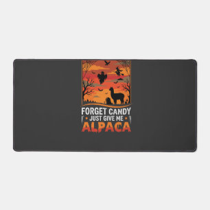 Halloween Alpaca Forget Candy Spooky Vector Design Desk Mat