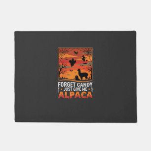 Halloween Alpaca Forget Candy Spooky Vector Design Doormat