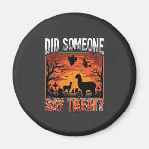 Halloween Alpaca Graveyard Did Someone Say Treat D Magnet