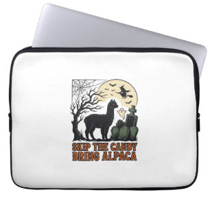 Halloween Alpaca Shirt Cute Spooky Vintage Animal Laptop Sleeve