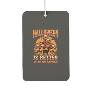 Halloween Alpaca Skull Pile Retro Horror Design Car Air Freshener