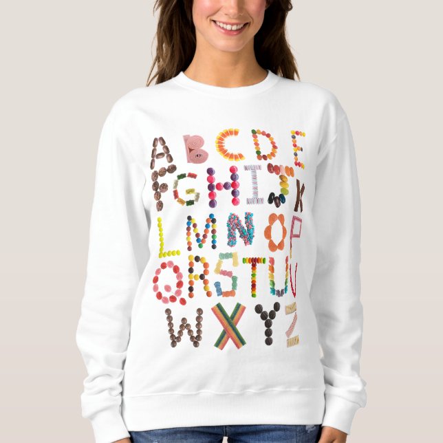 Halloween Alphabet Candy ABCs for Teacher  Sweatshirt (Front)