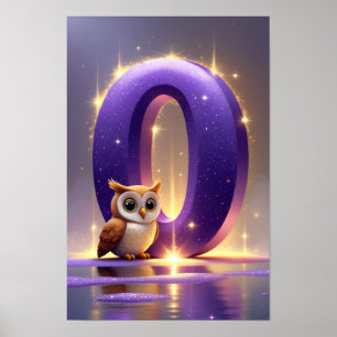 Halloween Alphabet Kids ABC Letter O Poster