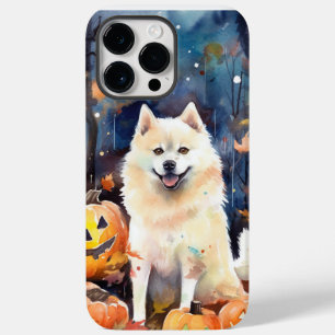 Halloween American Akita With Pumpkins Scary Case-Mate iPhone 14 Pro Max Case