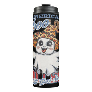 HALLOWEEN AMERICAN FA-BOO-LOUS COLLEGE THERMAL TUMBLER