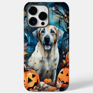 Halloween Anatolian Shepherd With Pumpkins Scary Case-Mate iPhone 14 Pro Max Case