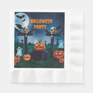 Halloween and a Creepy Cemetery Napkin