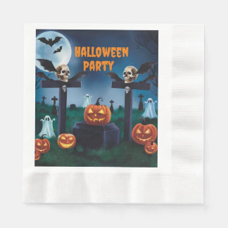 Halloween and a Creepy Cemetery Napkin