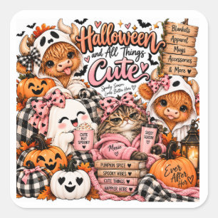 Halloween and All Things Cute Sticker