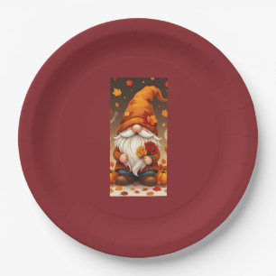 halloween and autumn greetings card paper plate