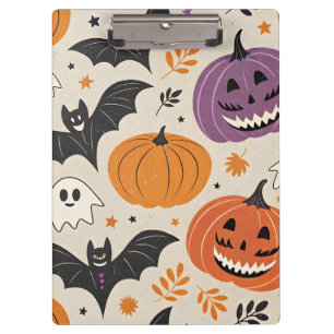 Halloween and autumn pattern clipboard